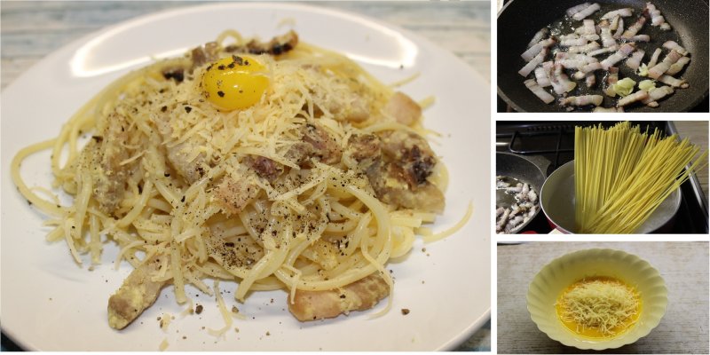 Традиционная итальянская паста "Карбонара": пошаговый фото рецепт