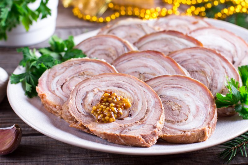 Рулет из свиной брюшины: пошаговый фото рецепт