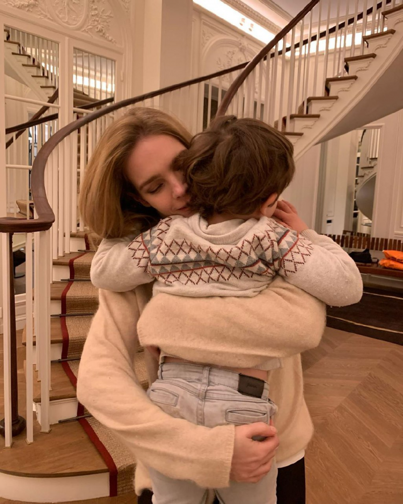Водянова Наталья 2020 с сыном