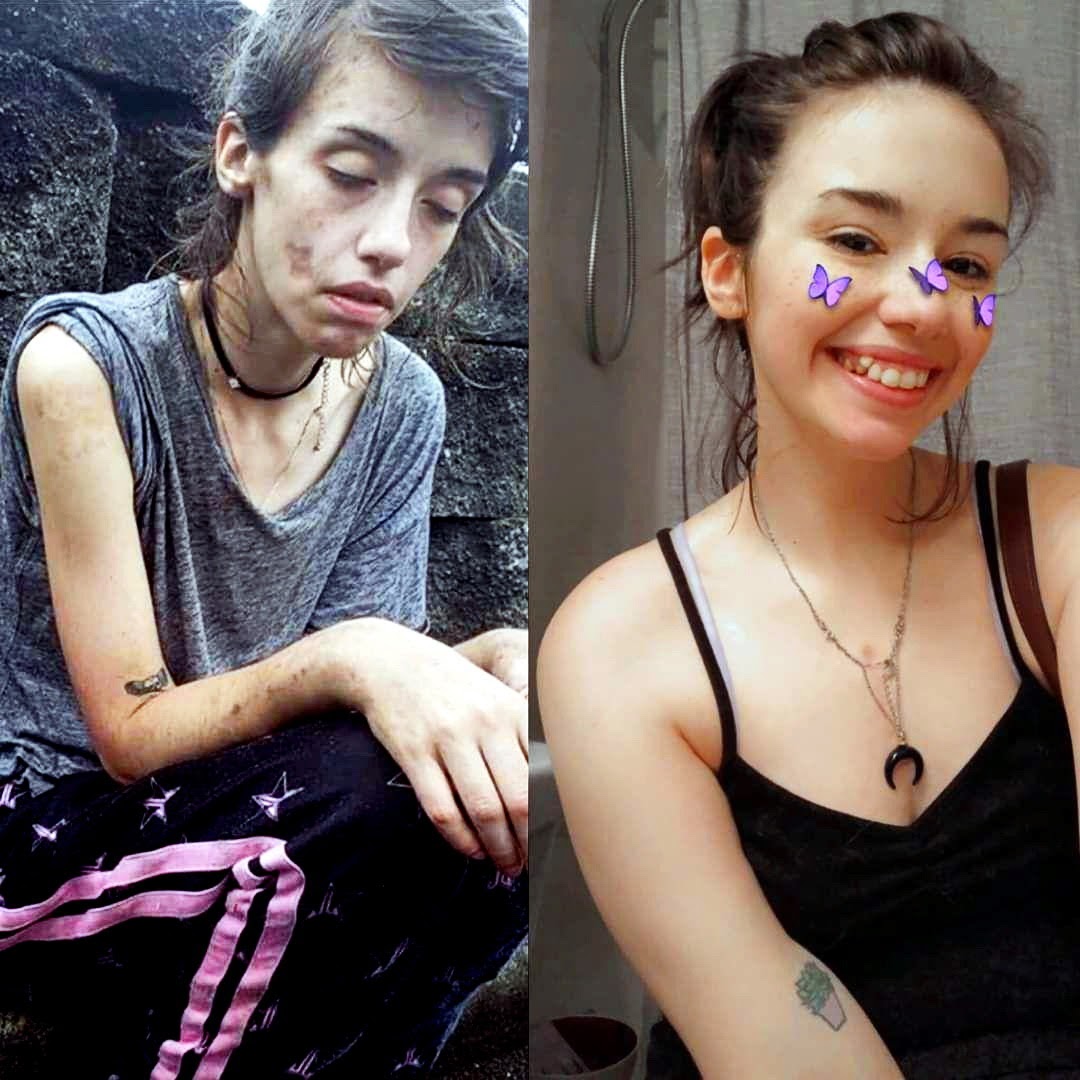 Люди до и после наркотиков
