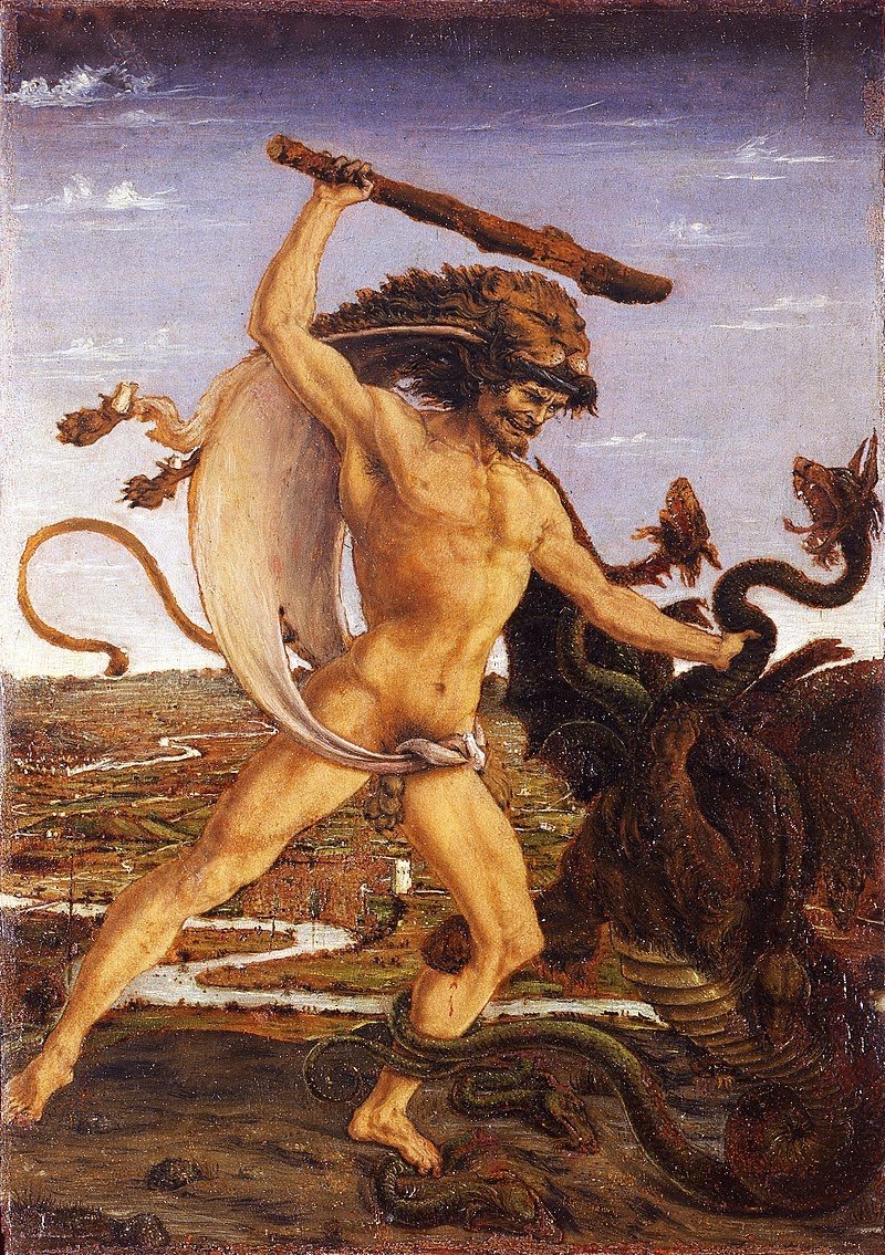 Антонио дель Поллайоло. «Геракл и гидра», 1475