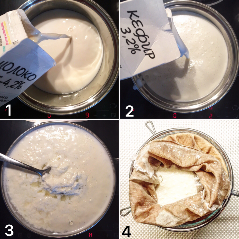 Как сделать творог из молока в домашних условиях рецепт с фото пошагово