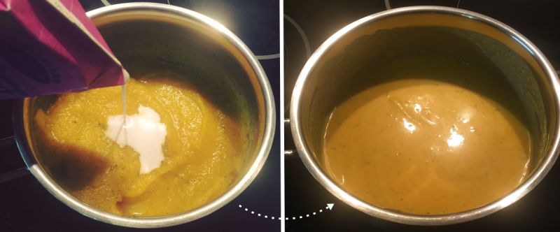 Тыквенный суп-пюре с кокосовым молоком, имбирем и креветками: пошаговый фото рецепт