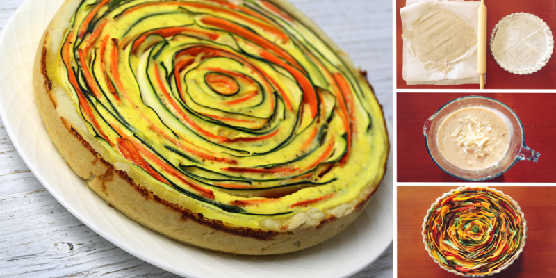Спиральный овощной пирог: пошаговый фото-рецепт