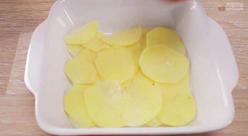 Картофельный гратен с грибами: видео-рецепт