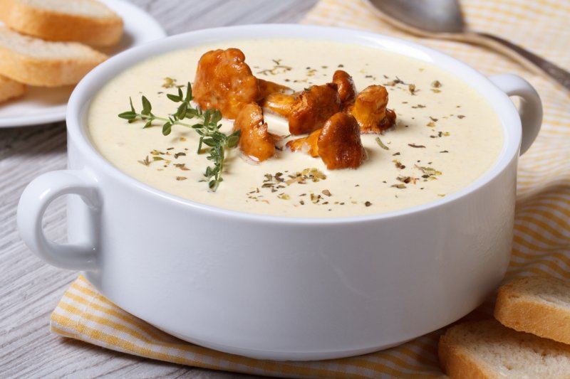 Домашний крем-суп с лисичками