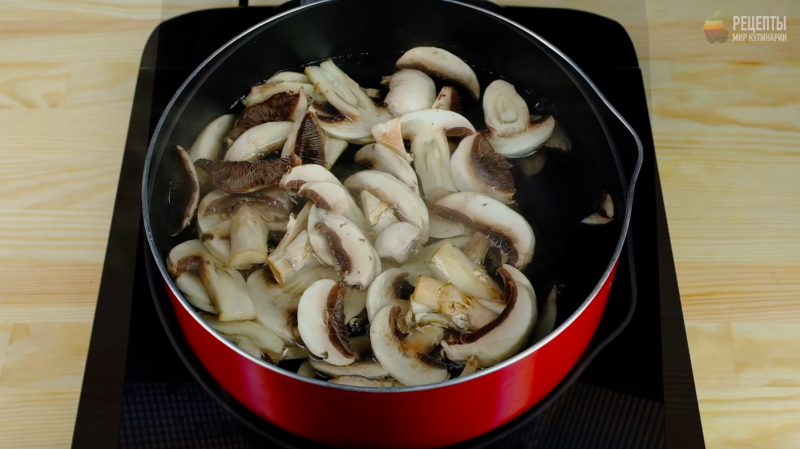 Фрунчоза с грибами и овощами: видео-рецепт
