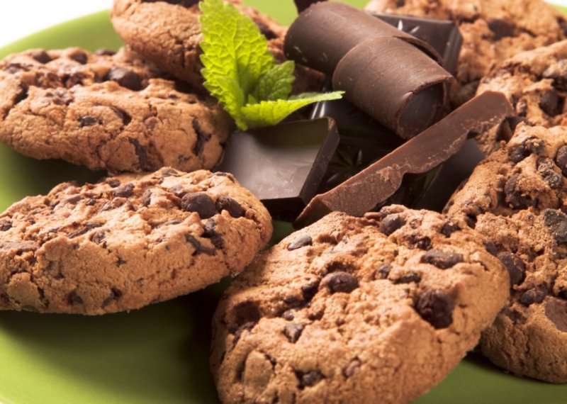 Домашнее шоколадное печенье с кусочками шоколада