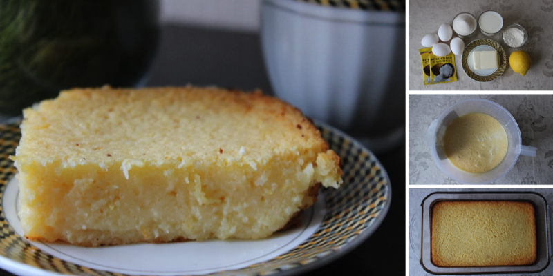 Пошаговый фото-рецепт: Ленивый лимонный пирог