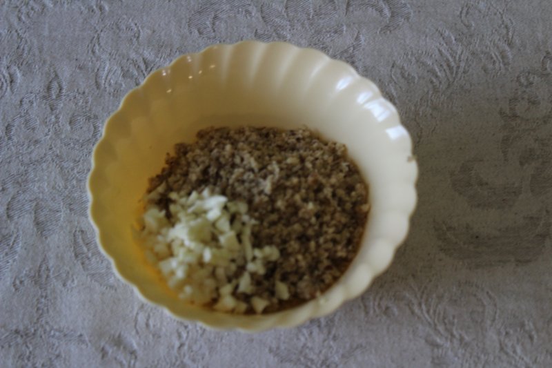Пошаговый фото-рецепт: Пикантная закуска с баклажанами с соусом Баже