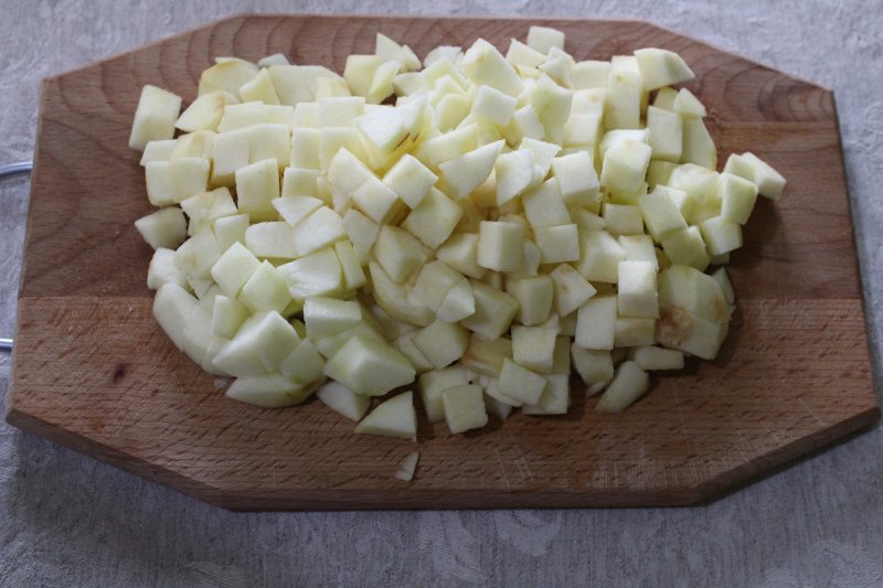 Пошаговый фото-рецепт: Пирог с яблоками и сметанным кремом