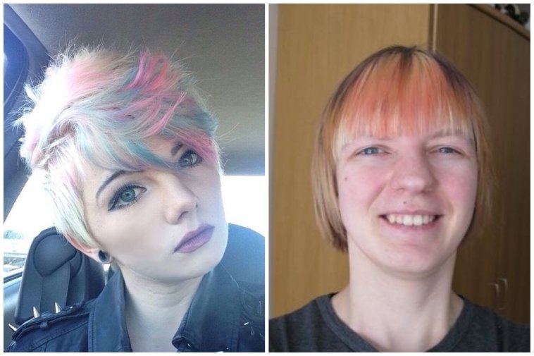 Парень покрасил волосы до и после