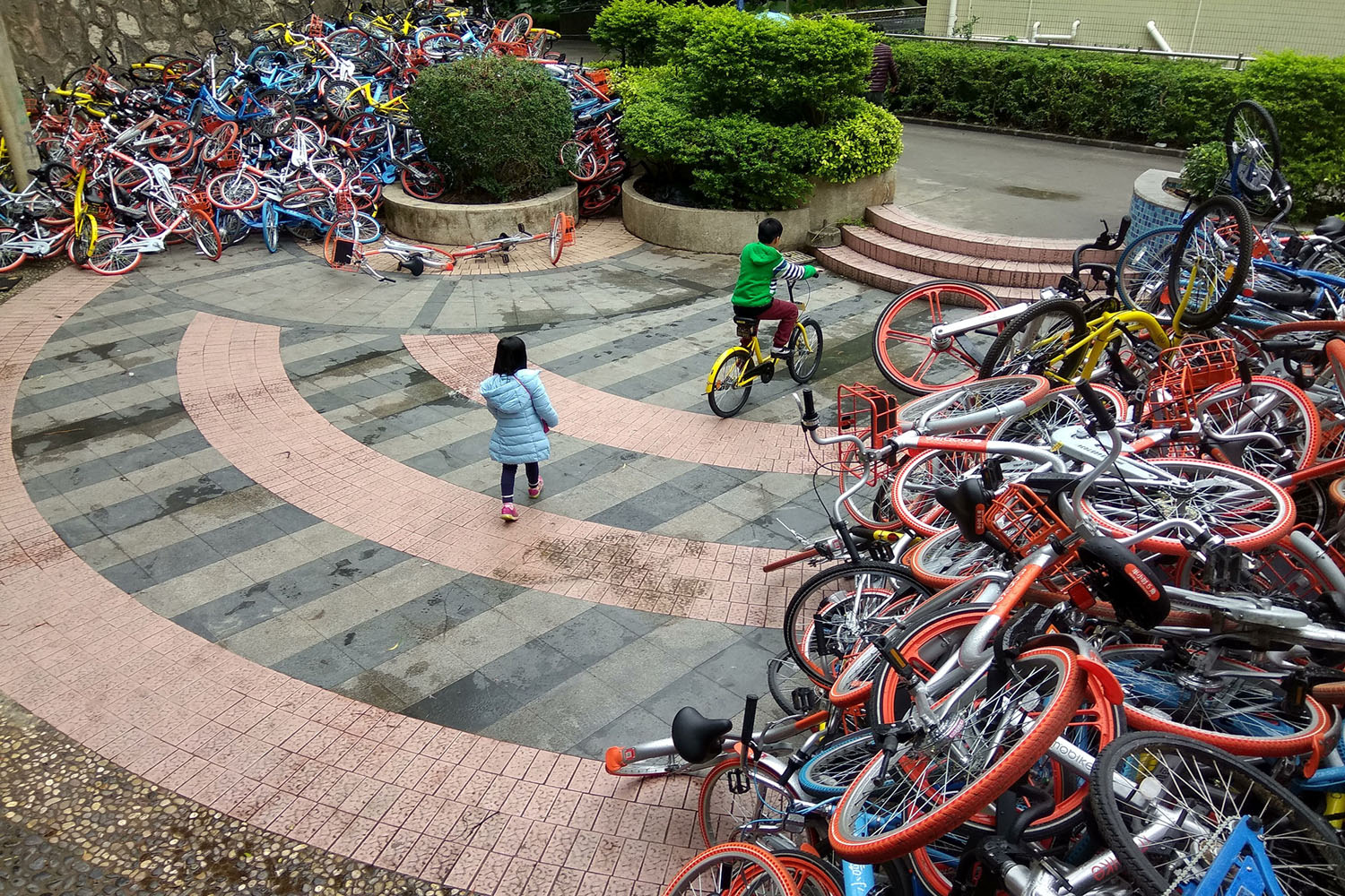 свалка велосипедов в китае