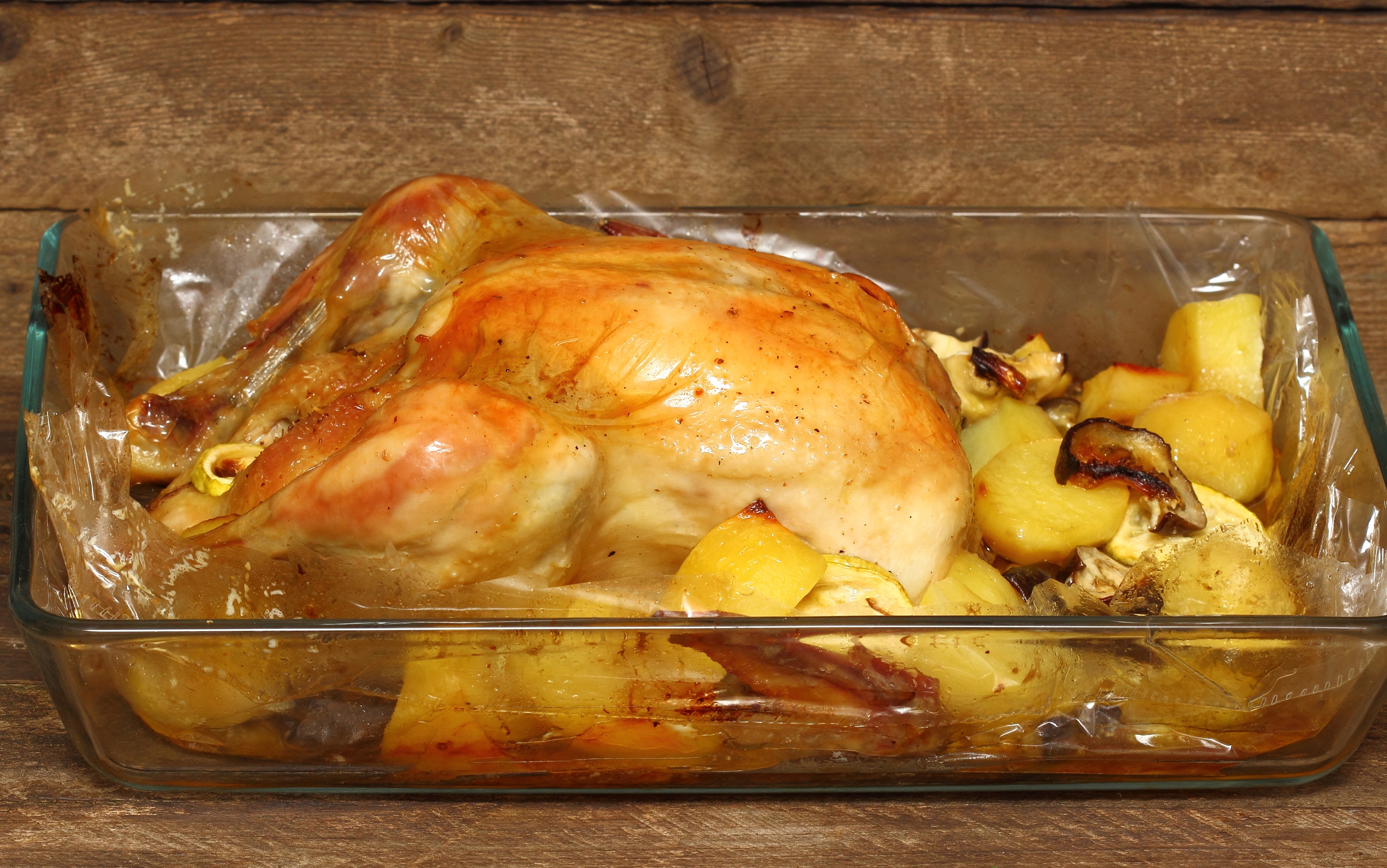 Курица с в духовке в рукаве рецепт с фото с картошкой