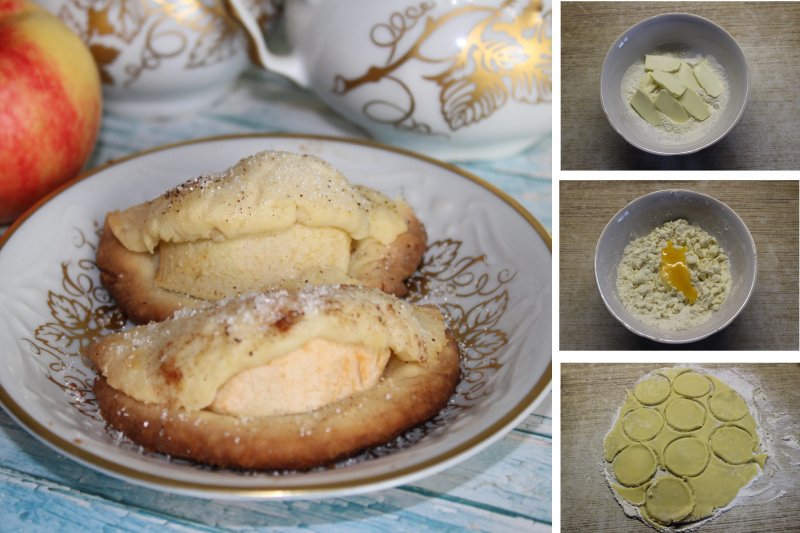 Песочное печенье с яблоком: пошаговый фото рецепт