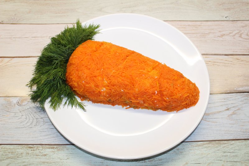 Праздничный салат "Морковка": пошаговый фото рецепт