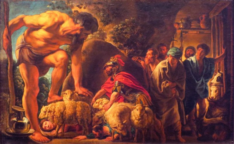 Циклоп и Одиссей: миф о хитроумном Одиссее в пещере Полифема на острове циклопов