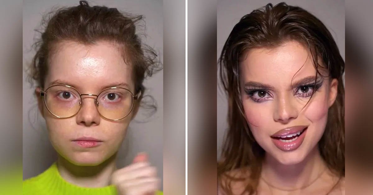 Уроженка России так поменяла внешность с помощью макияжа, что ее не узнать